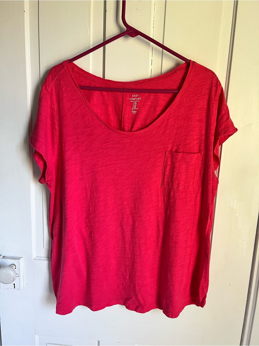 GAP Women’s Bright Pink Scoop Pocket Tee size XXL